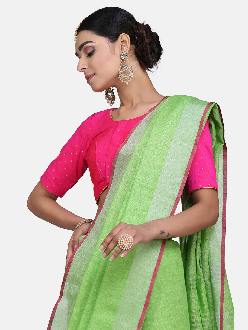 Green Cotton Saree?