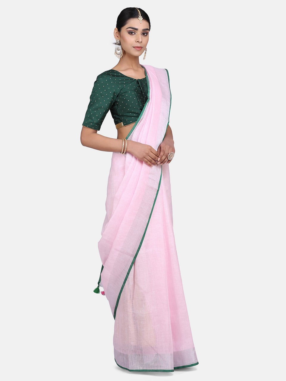 Light Pink Cotton Saree