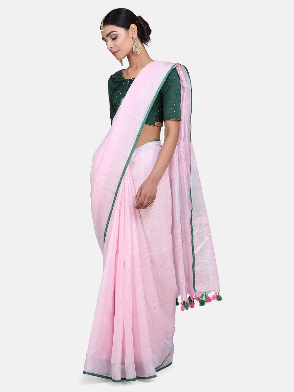 Light Pink Cotton Saree