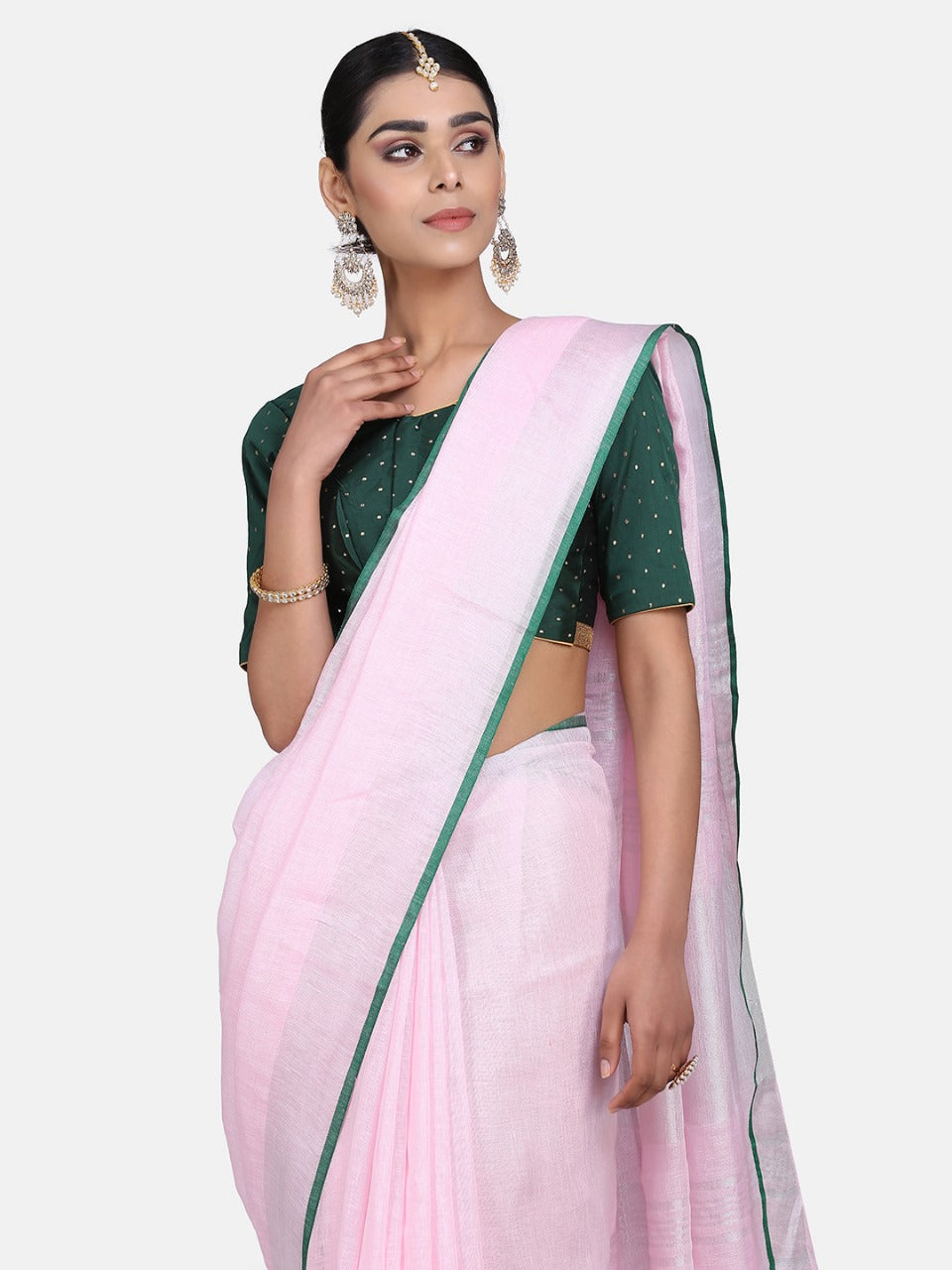 Light Pink Cotton Saree