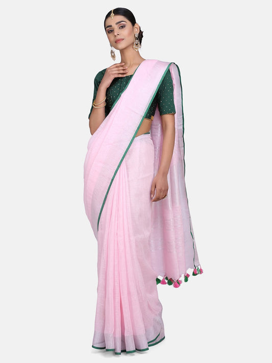 Light Pink Cotton Saree