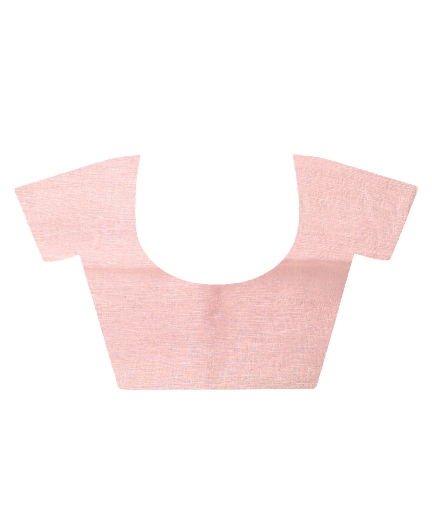 Linen Hand embroidered baby pink zari saree