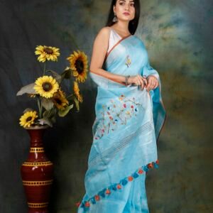 PURE LINEN SAREE