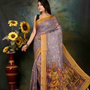 premium quality linen saree
