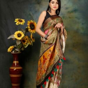 PREMIUM QUALITY LINEN SAREE