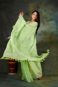 EMBROIDERED FRENCH KNOT SAREE